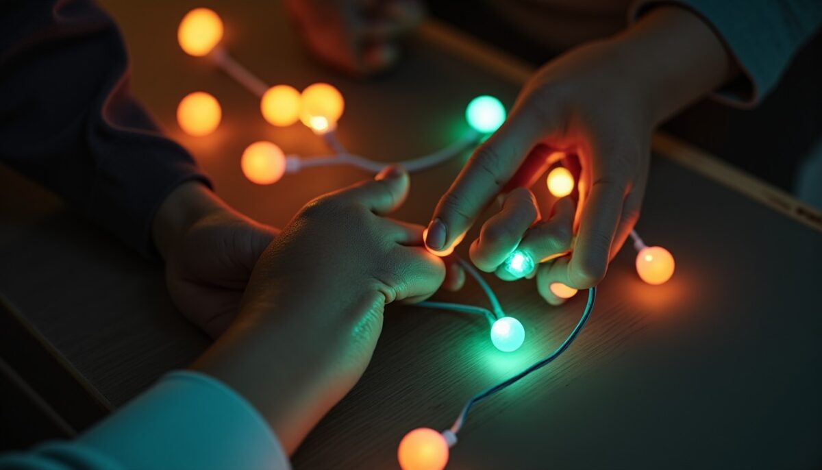 Guide pratique pour le câblage électrique d'une guirlande LED à trois conducteurs