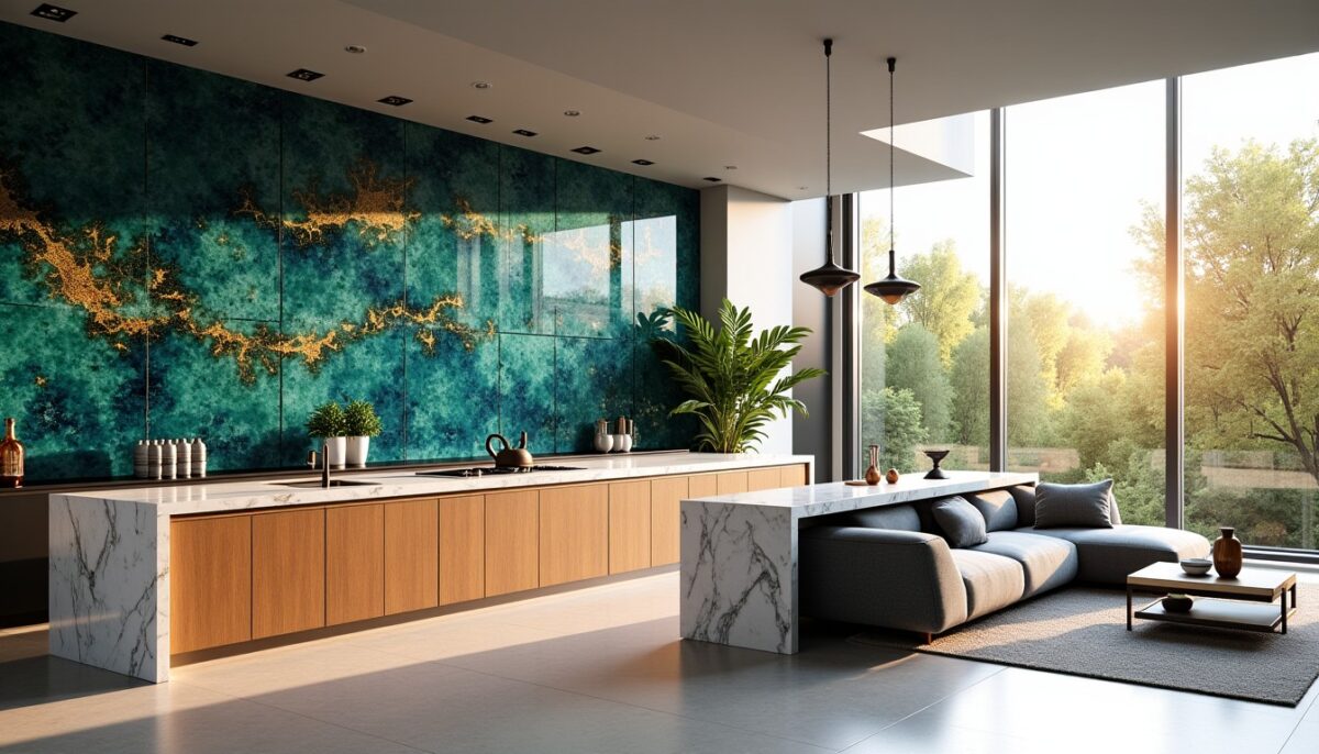 Grande crédence ou mosaïque : Quel style visuel privilégier pour sublimer votre cuisine ouverte sur le salon ?
